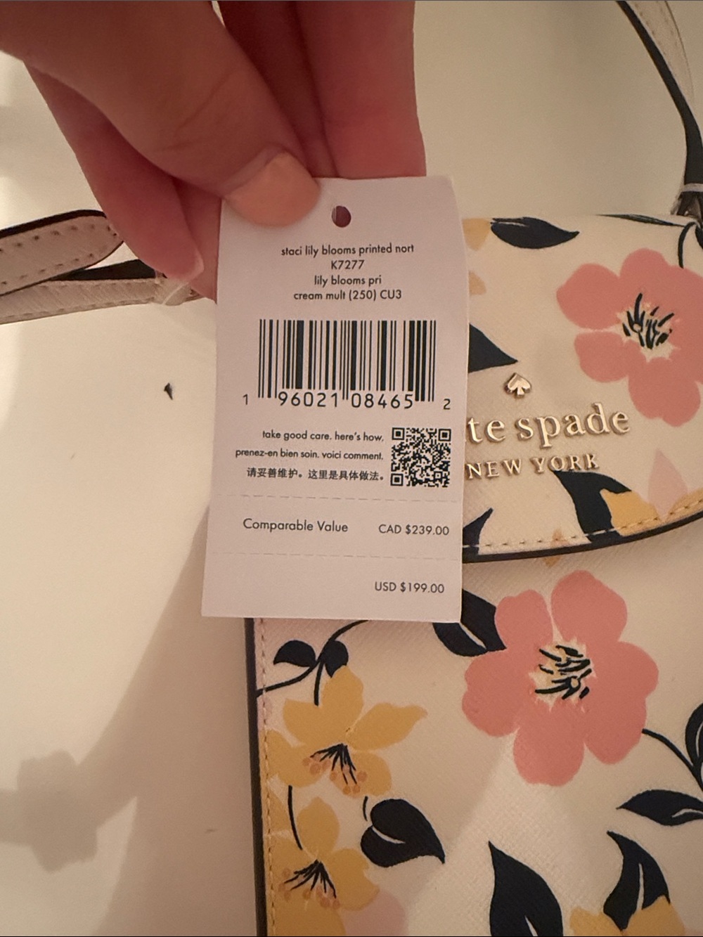 kate spade Floral Crossbody Phone Bag in Pink, Yellow & Cream - Picture 2 of 3